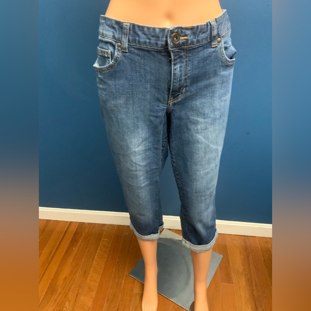 Calvin Klein Collection Cropped Blue Jeans